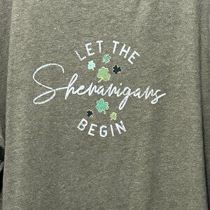 Maurice's "Let the Shenanigans Begin" green graphic t-shirt, 2X